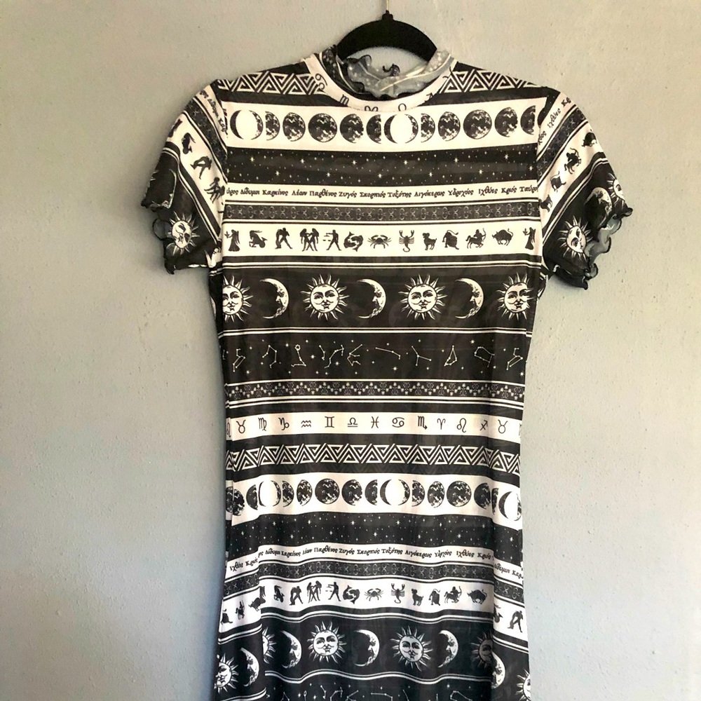 Dolls Kill Horoscopez sheer mini dress